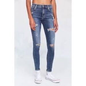 Agolde Size 25 Skinny Distressed Jeans Medium Wash